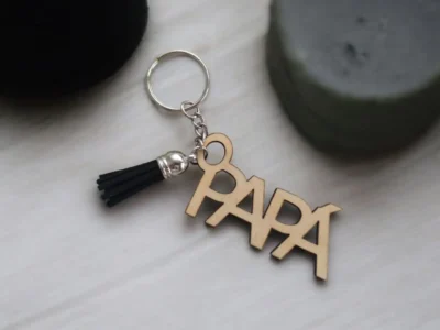 LLavero de madera personalizable