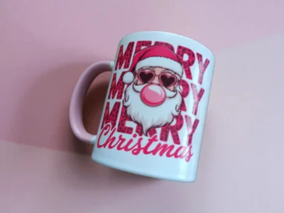 Taza navidad rosa
