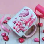 Taza navidad rosa