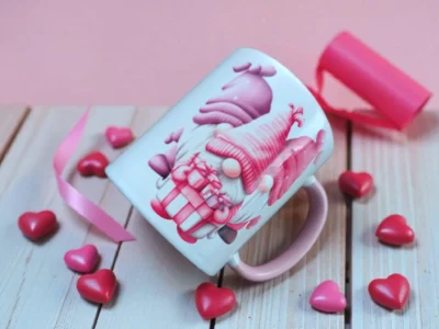 Taza navidad rosa