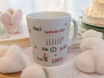 Taza nacimiento personalizada