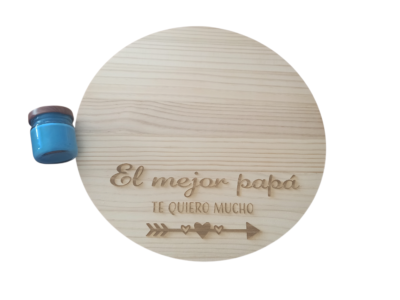 Cartel huellas papá