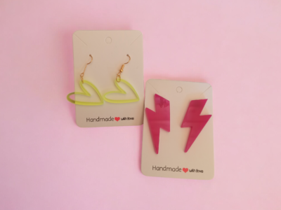 Pendientes Corazón Flúor