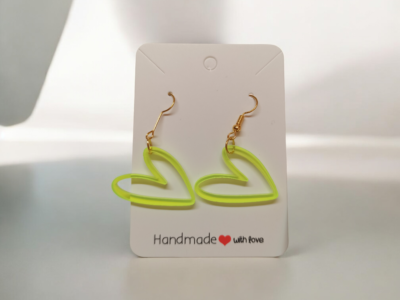 Pendientes Corazón Flúor