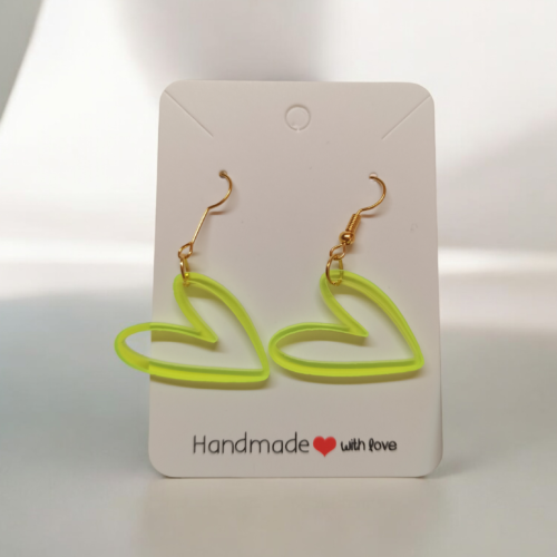 Pendientes Corazón Flúor