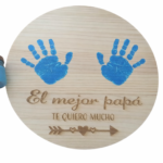 Cartel huellas papá