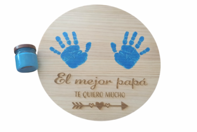 Cartel huellas papá