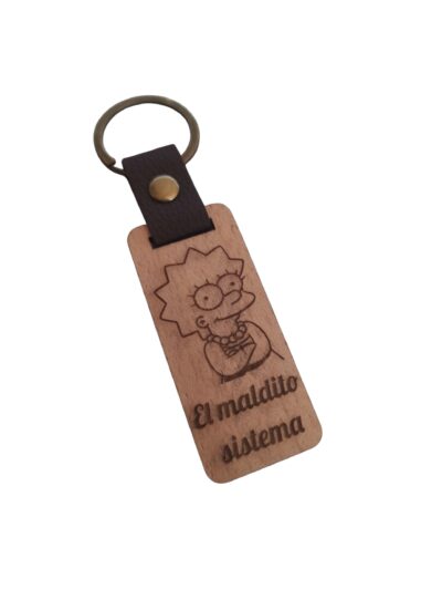 Llavero de madera personaje Simpsons