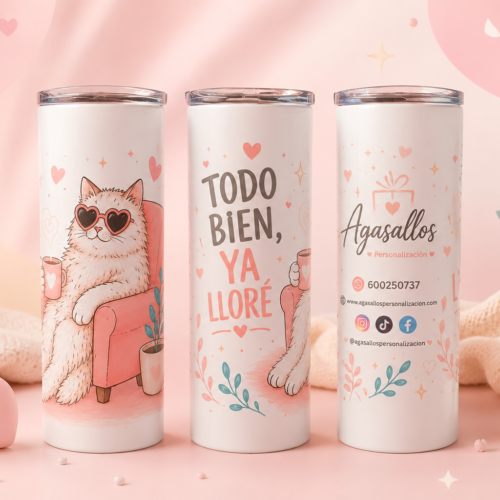 🥤 Vaso Térmico Personalizable de Acero Inoxidable 590 ml – Diseño Exclusivo