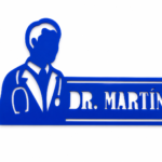 Placa personalizada para médico