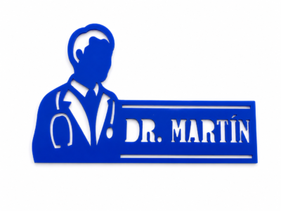 Placa personalizada para médico