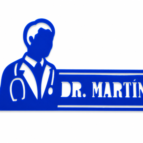 Placa personalizada para médico