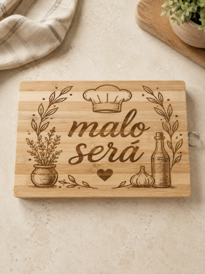 Tabla de cocina personalizada bambú